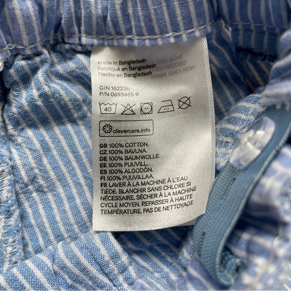 H&M Blue and White Striped Shorts 6-9 Months - Picture 7 of 7